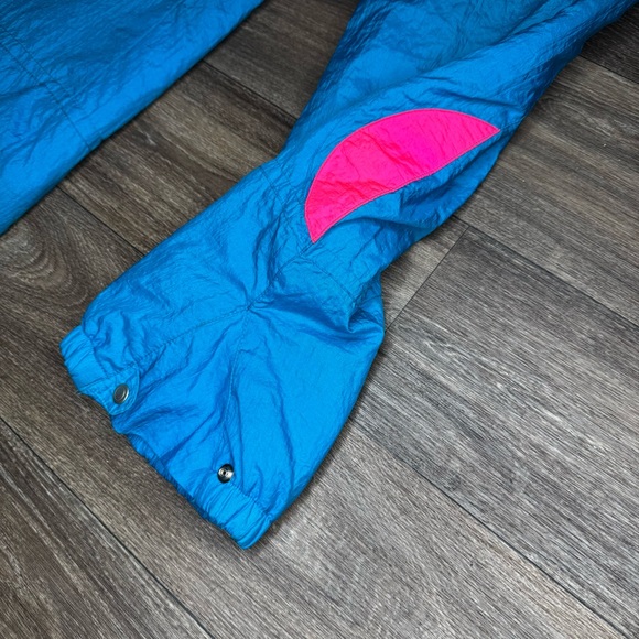 80’s-90’s Vintage Inside Edge Bold Blue and Purple Jumpsuit with Relaxed Fit XS - Picture 5 of 14